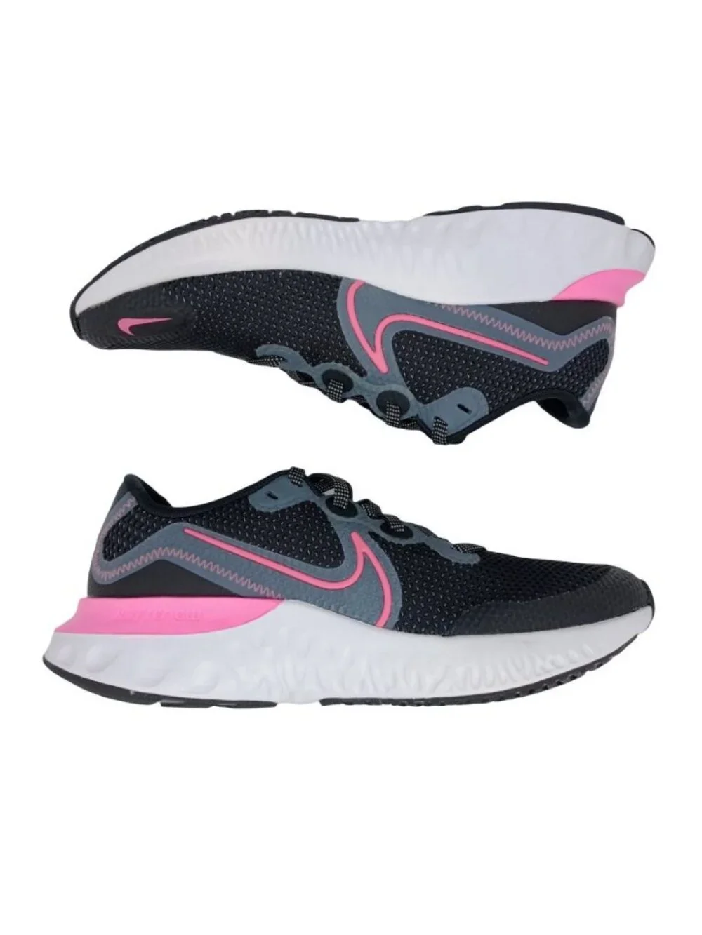 ❤️NIKE Renew Run Big Kids Sz 6Y|7.5 Women Shoes Sneakers Black Pink CT1430-092❤️